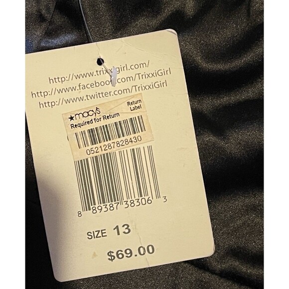 NWT TRIXXI Vtg Snakeskin Print Strapless Cocktail Dress Goth Y2K 90's Size 13 - Picture 7 of 10